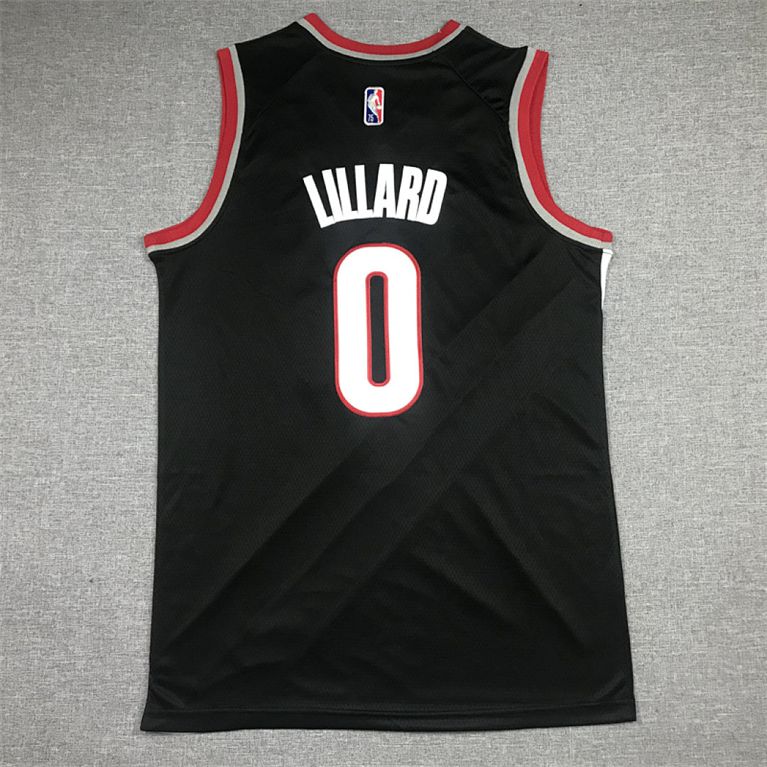 Damian Lillard #0 Portland Trail Blazers Black City Edition Swingman Embroidered Jersey