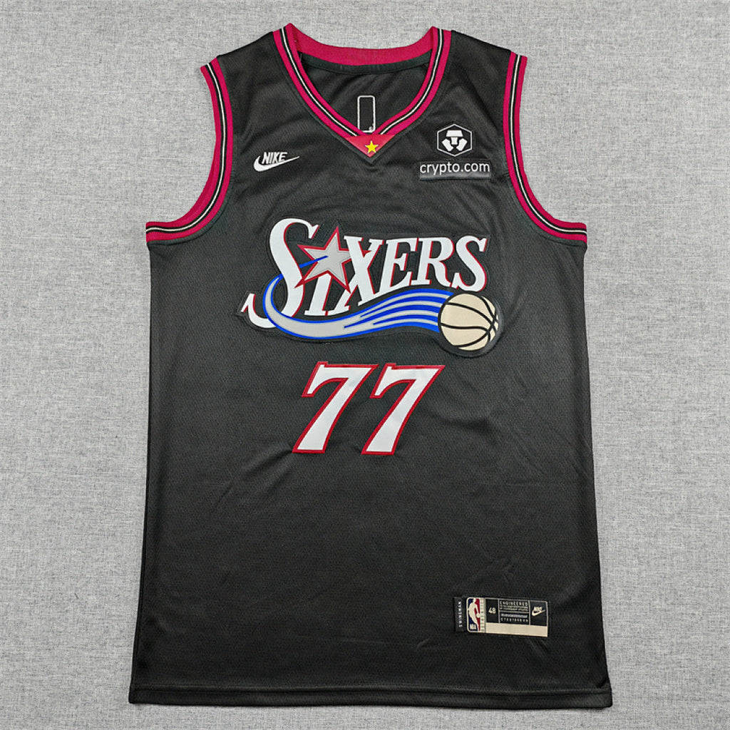 V. J. Edgecombe #77 Philadelphia 76ers 2026 Black City Edition Swingman Embroidered Jersey