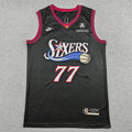 V. J. Edgecombe #77 Philadelphia 76ers 2026 Black City Edition Swingman Embroidered Jersey