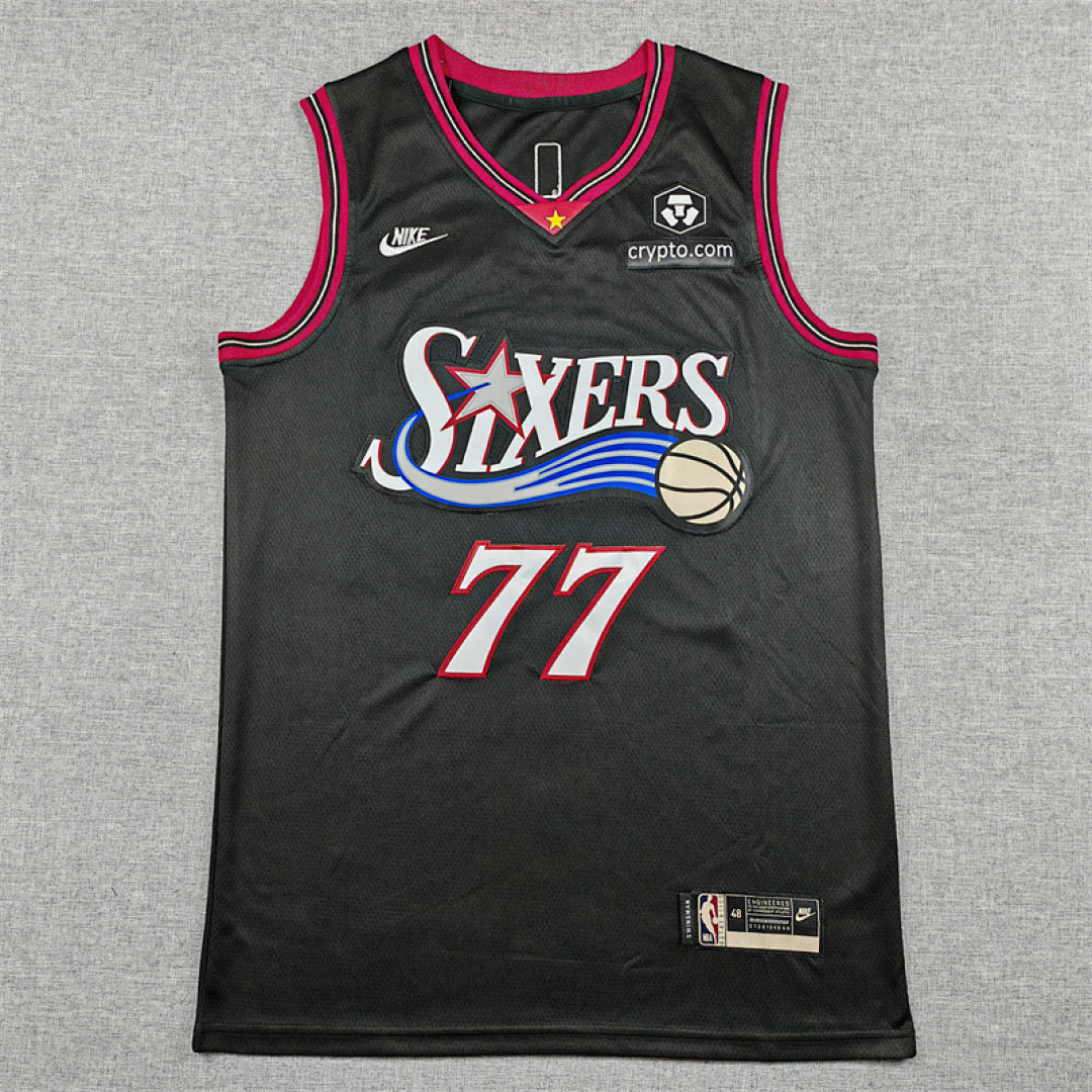 V. J. Edgecombe #77 Philadelphia 76ers 2026 Black City Edition Swingman Embroidered Jersey