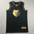 Ja Morant# 12 Memphis Grizzlies  Black & Gold Edition  Embroidered Jersey