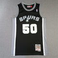 David Robinson #50 San Antonio Spurs 1998-99 Black Throwback Embroidered Jersey