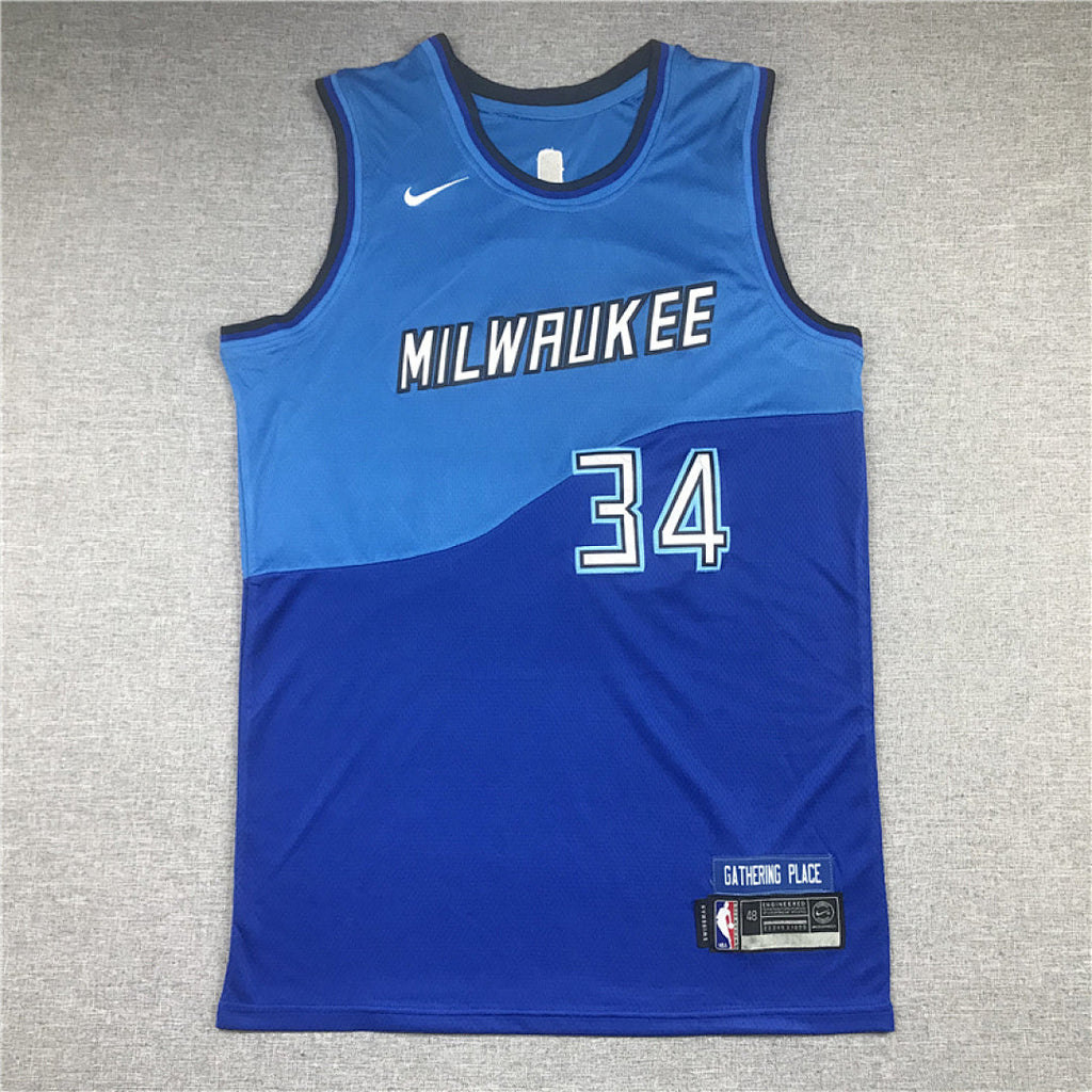 Giannis Antetokounmpo# 34 Milwaukee Bucks City Edition Swingman Embroidered Jersey