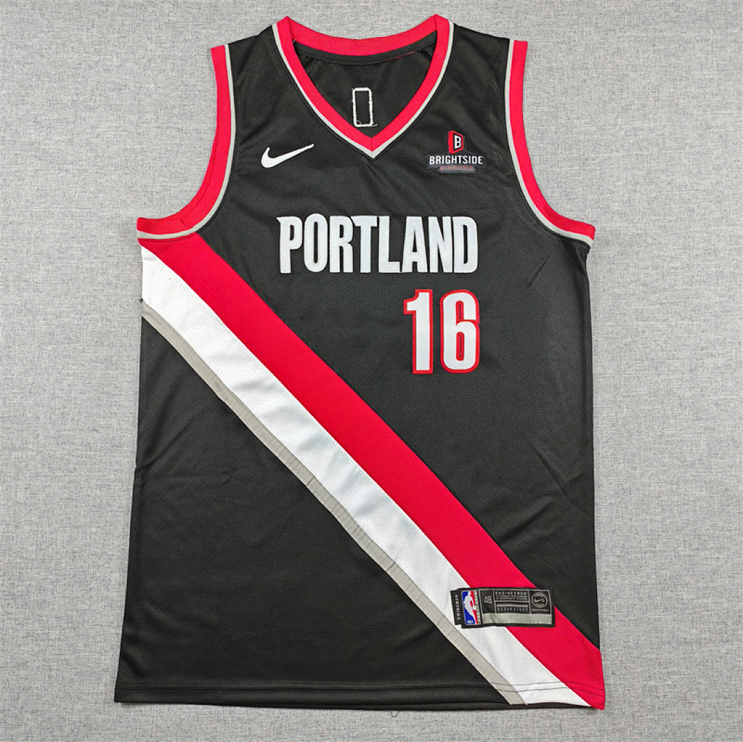 Yang Hansen#16 Portland Trail Blazers  City Edition Swingman Embroidered Jersey