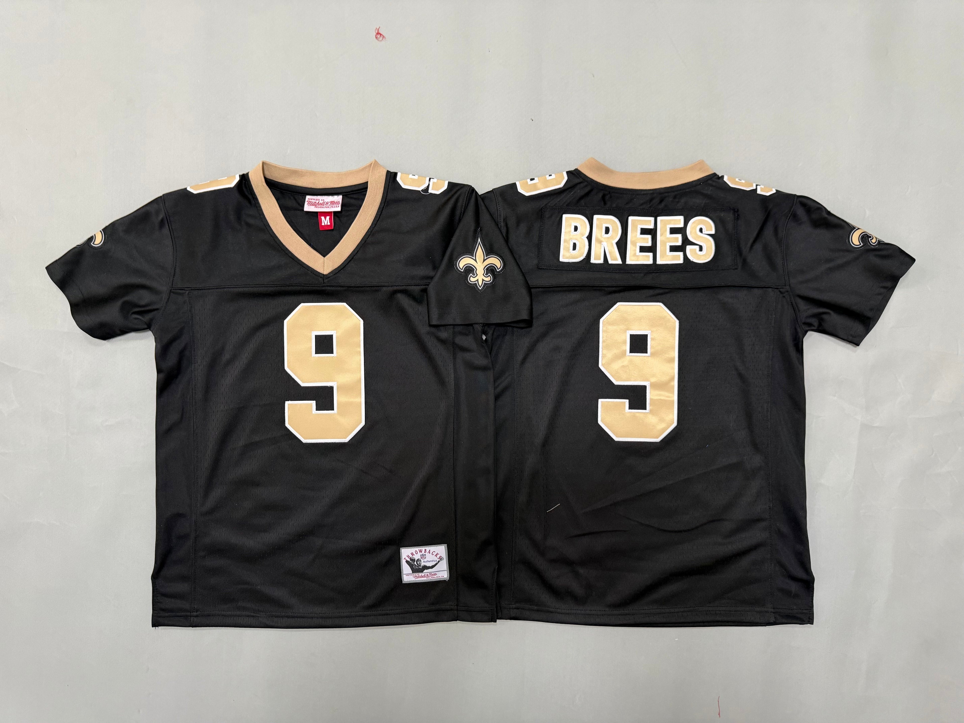 Youth Drew Brees #9 New Orleans Saints Vintage Throwback Jersey