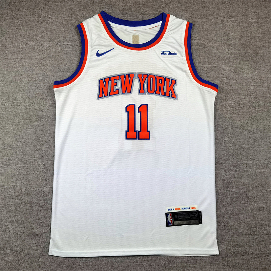 Jalen Brunson#11 New York Knicks White City Edition Swingman Embroidered Jersey