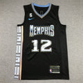 Ja Morant# 12 Memphis Grizzlies 2023 Black City Edition Swingman Embroidered Jersey