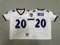 Youth Ed Reed Baltimore Ravens #20 White Retro Embroidered Jersey