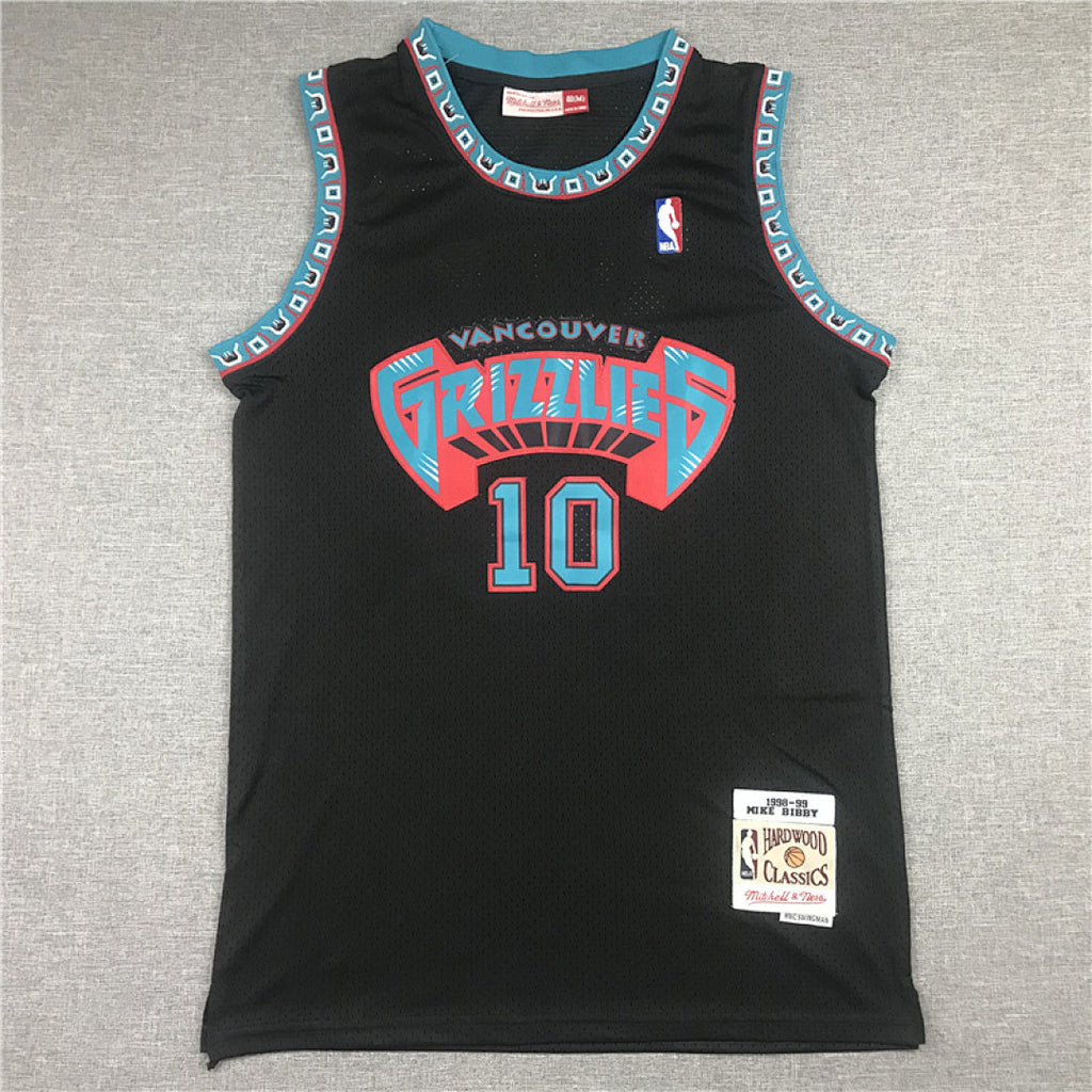 Mike Bibby# 10 Memphis Grizzlies Black City Edition Swingman Embroidered Jersey