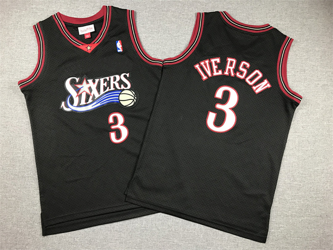 Youth Allen Iverson Philadelphia 76ers #3 City Edition Embroidered Jersey