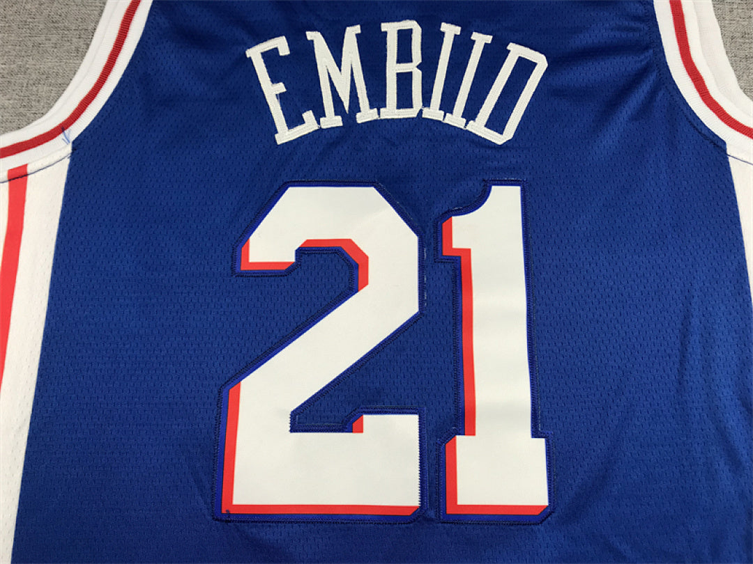 Joel Embiid #21 Philadelphia 76ers City Edition Swingman Embroidered Jersey