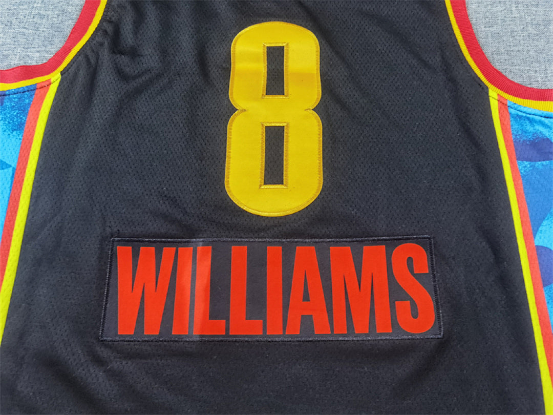 Jalen Williams#8 Oklahoma City Thunder 2025 Black City Edition Swingman Embroidered Jersey