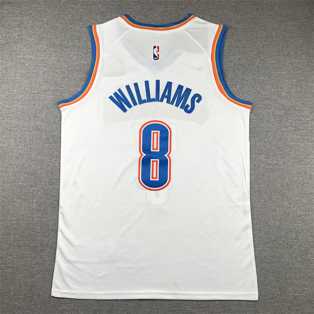 Jalen Williams#8 Oklahoma City Thunder White City Edition Swingman Embroidered Jersey