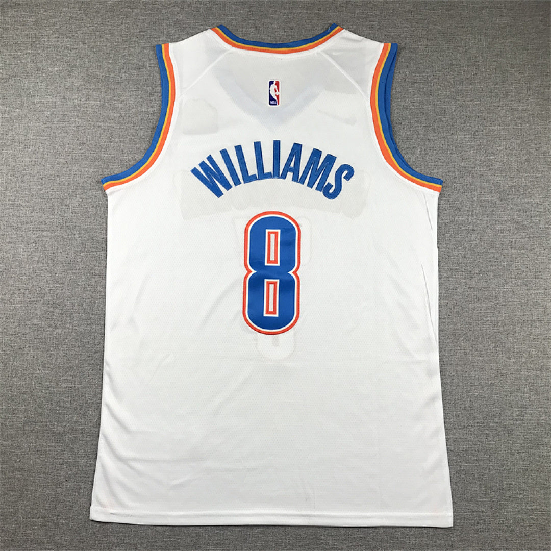 Jalen Williams#8 Oklahoma City Thunder White City Edition Swingman Embroidered Jersey