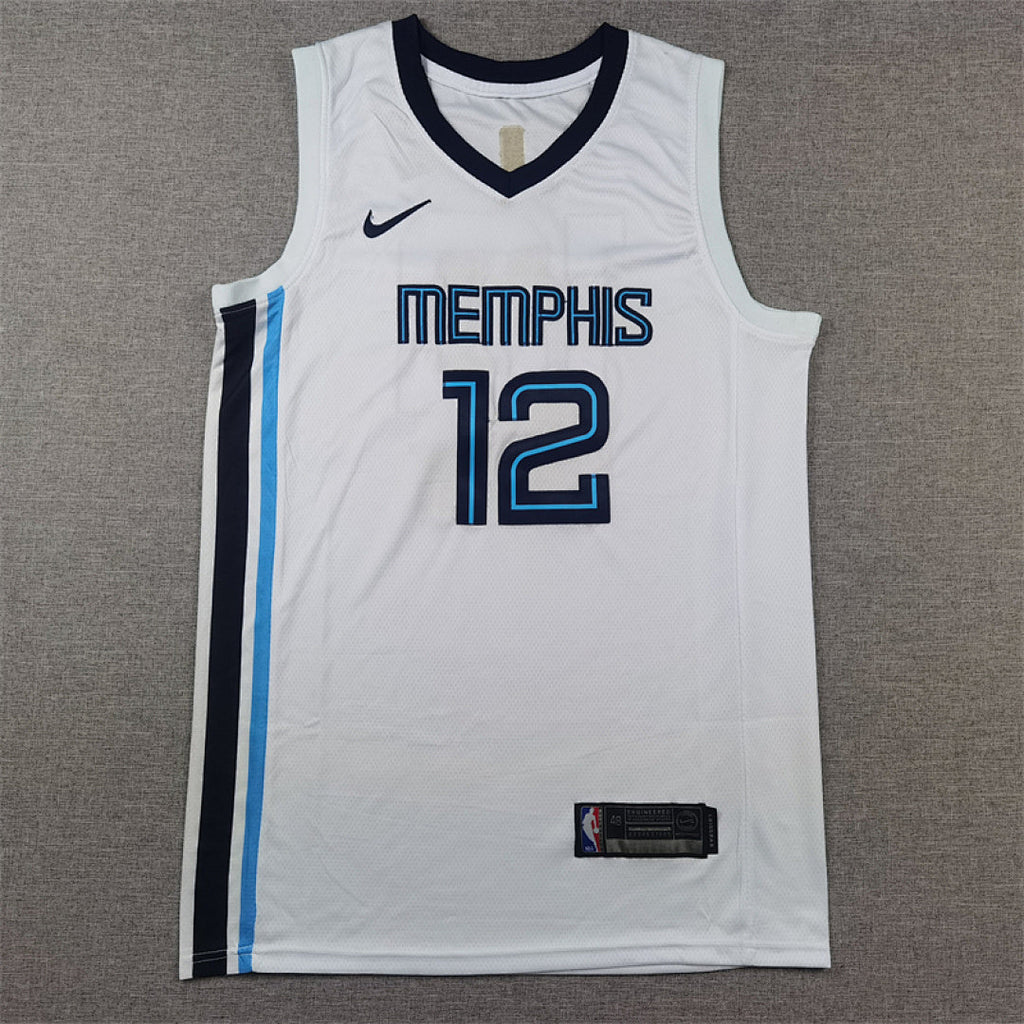 Ja Morant# 12 Memphis Grizzlies  2023 White City Edition Swingman Embroidered Jersey