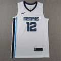 Ja Morant# 12 Memphis Grizzlies  2023 White City Edition Swingman Embroidered Jersey