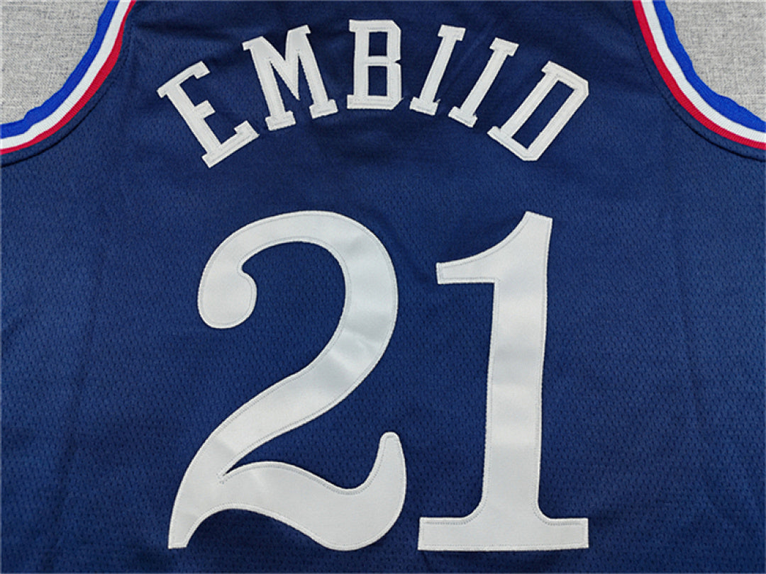 Joel Hans Embiid #21 Philadelphia 76ers Navy Blue  City Edition Swingman Embroidered Jersey