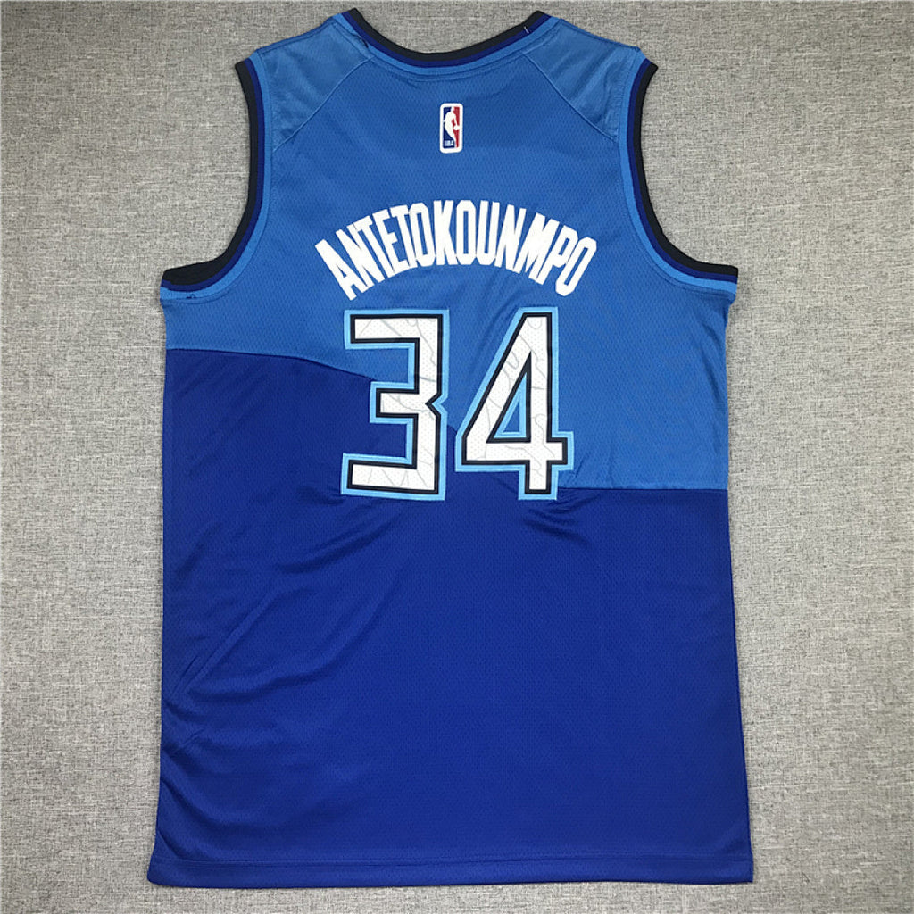 Giannis Antetokounmpo# 34 Milwaukee Bucks City Edition Swingman Embroidered Jersey