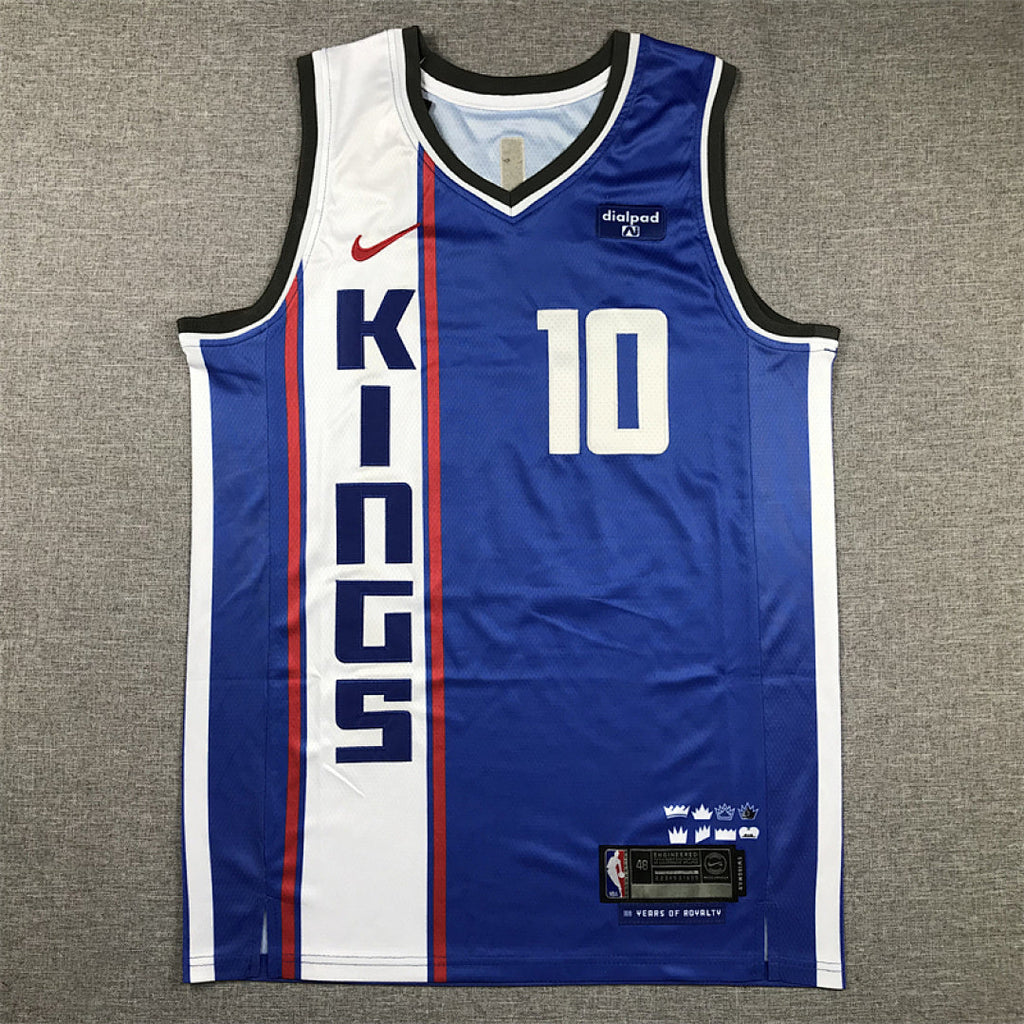 Domantas Sabonis#10 Sacramento Kings Blue City Edition Swingman Embroidered Jersey