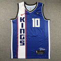Domantas Sabonis#10 Sacramento Kings Blue City Edition Swingman Embroidered Jersey