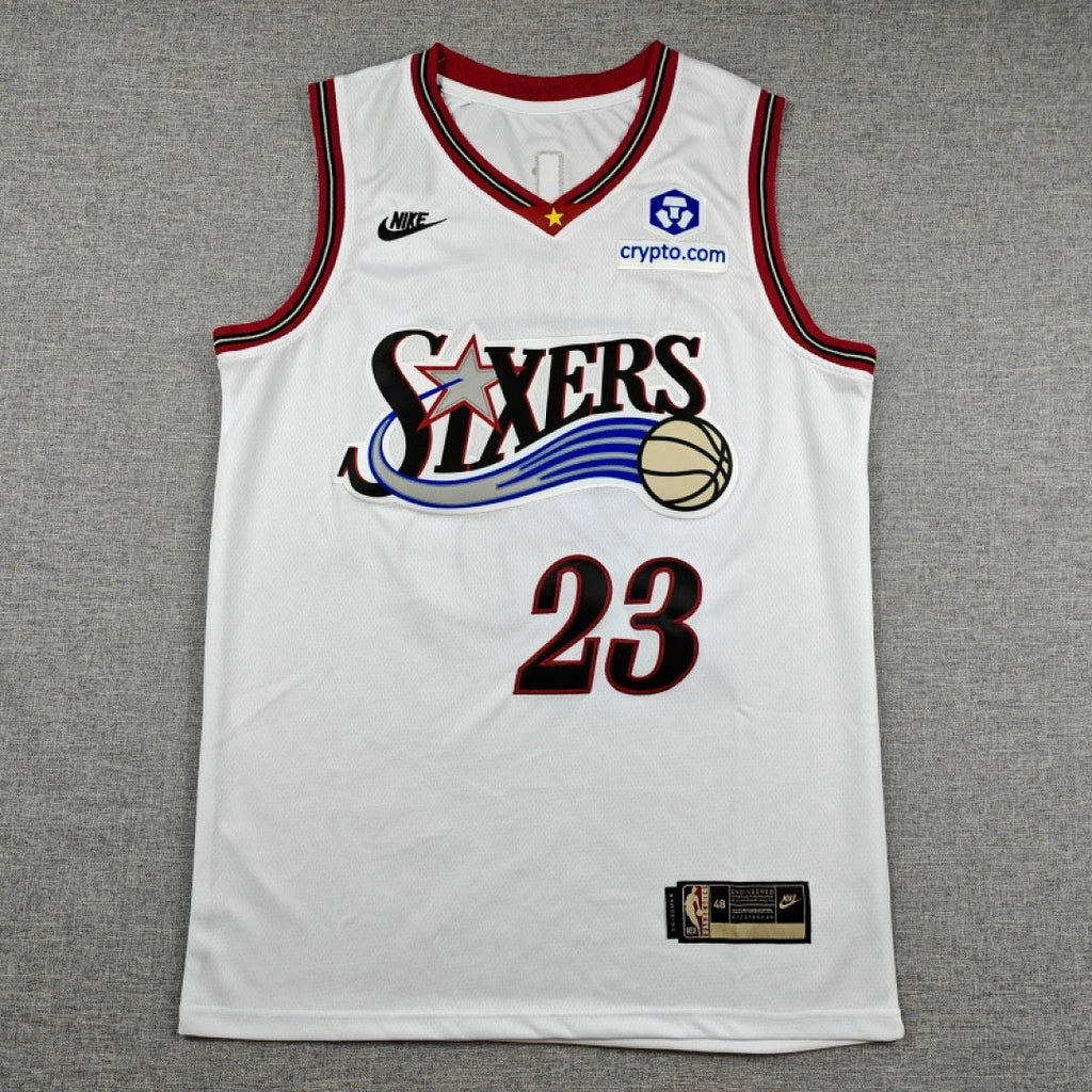 Philadelphia 76ers LeBron James #23 White Jersey – Embroidered