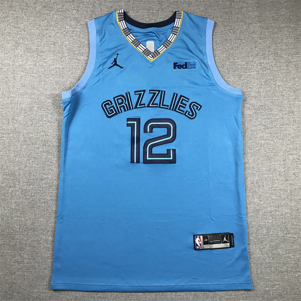 Ja Morant# 12 Memphis Grizzlies  75th Anniversary  Embroidered Jersey