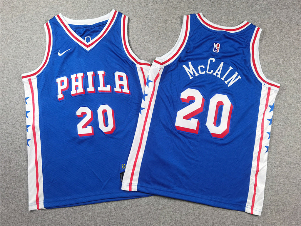 Youth Jared McCain Philadelphia 76ers #20 City Edition Embroidered Jersey