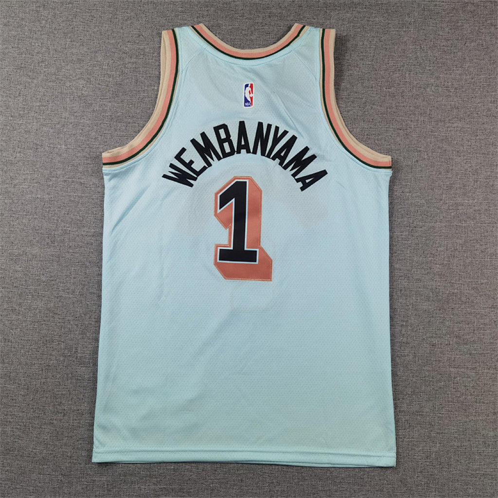 Youth Victor Wembanyama San Antonio Spurs #1  Embroidered Jersey