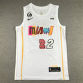 Jimmy Butler# 22 Miami Heat 2023 White City Edition Swingman Embroidered Jersey