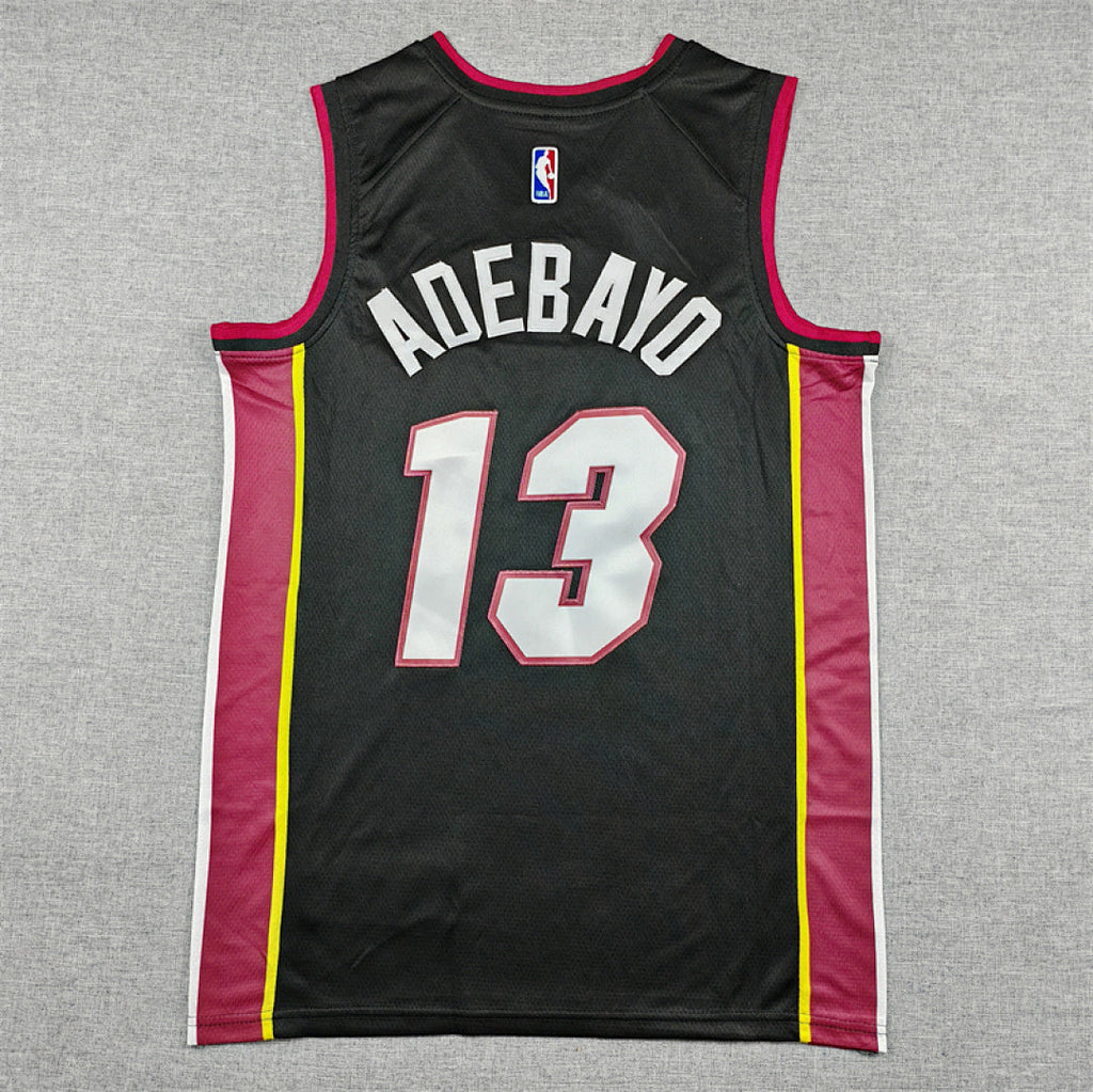 Bam Adebayo# 13 Miami Heat Black City Edition Swingman Embroidered Jersey