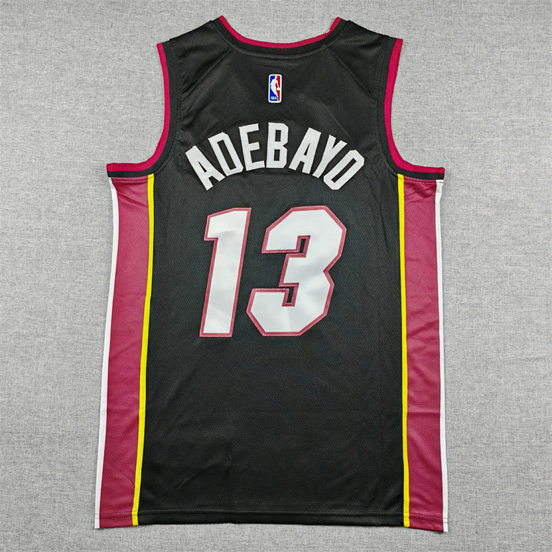 Bam Adebayo# 13 Miami Heat Black City Edition Swingman Embroidered Jersey