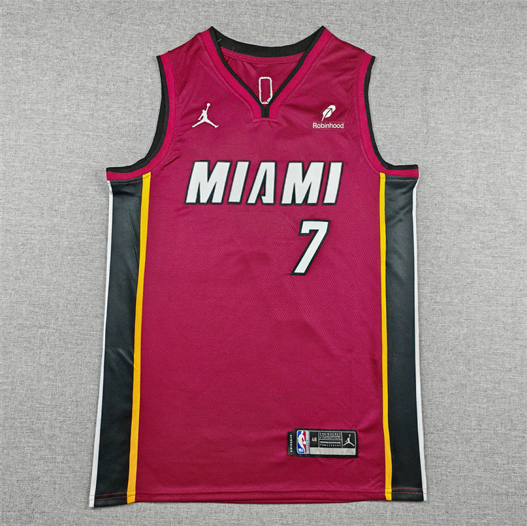 Miami Heat Giannis Antetokounmpo #7 Red Jersey – Embroidered