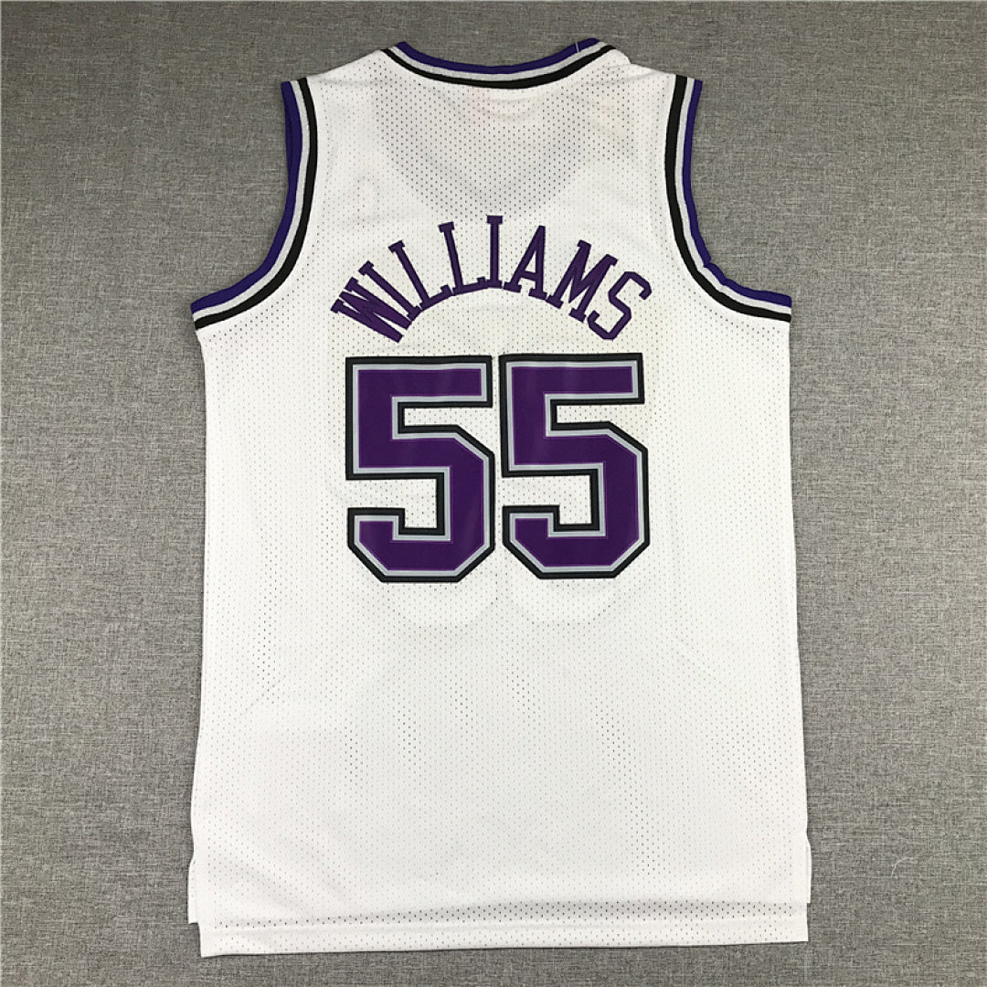 Jason Chandler Williams #55 Sacramento Kings 1998-99 White Throwback Embroidered Jersey