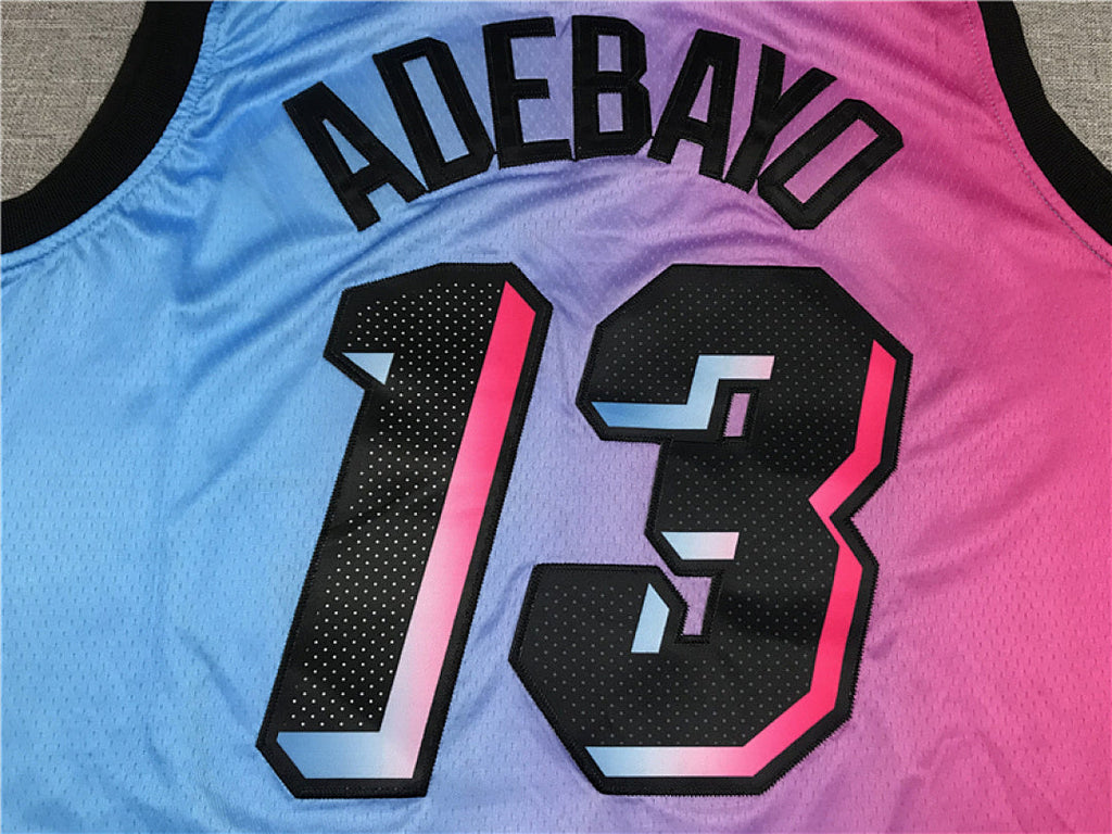 Bam Adebayo# 13 Miami Heat City Edition Swingman Embroidered Jersey