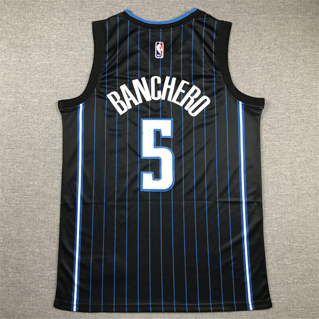Paolo Banchero#5 Orlando Magic Black City Edition Swingman Embroidered Jersey