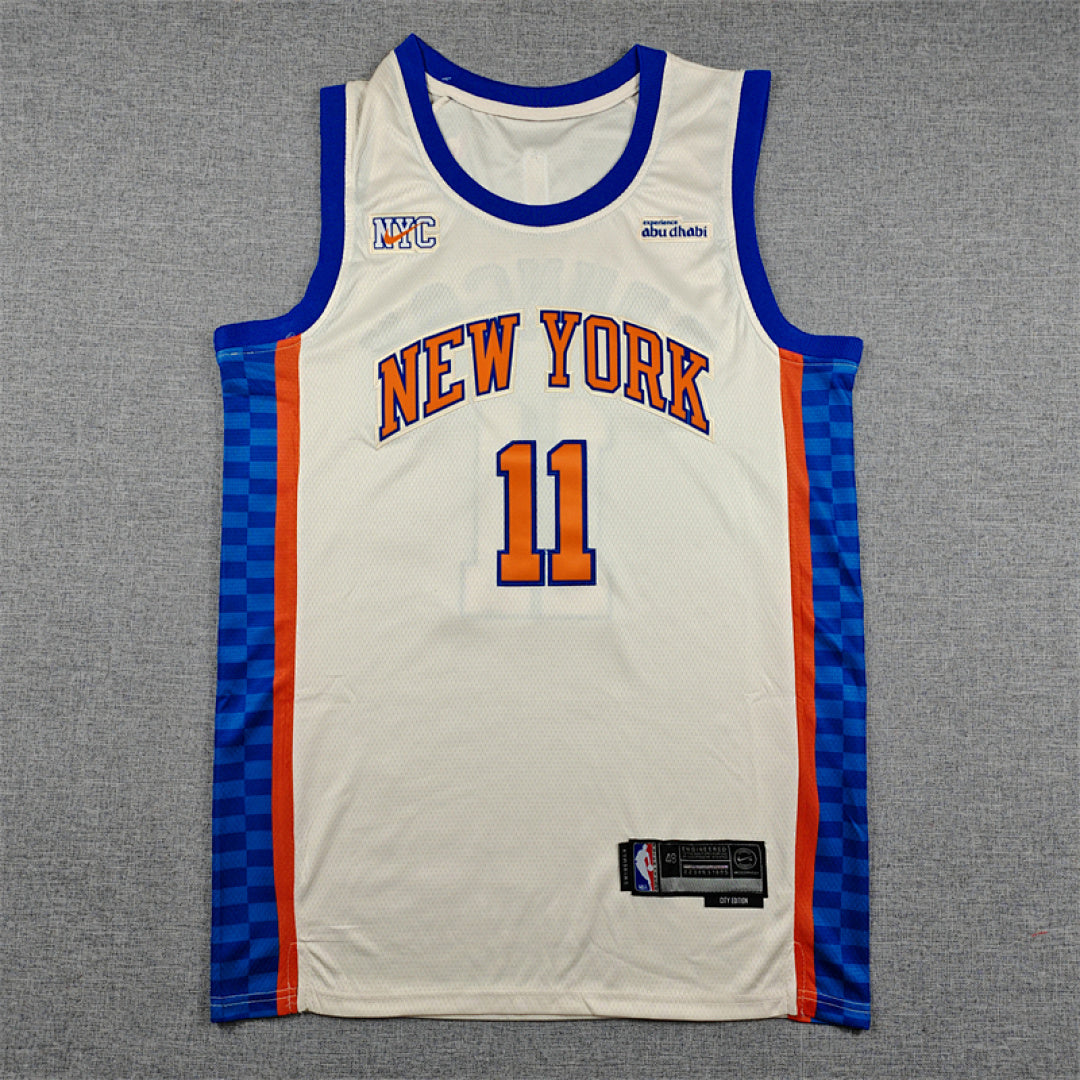 Jalen Brunson#11 New York Knicks 2026 Off-White City Edition Swingman Embroidered Jersey