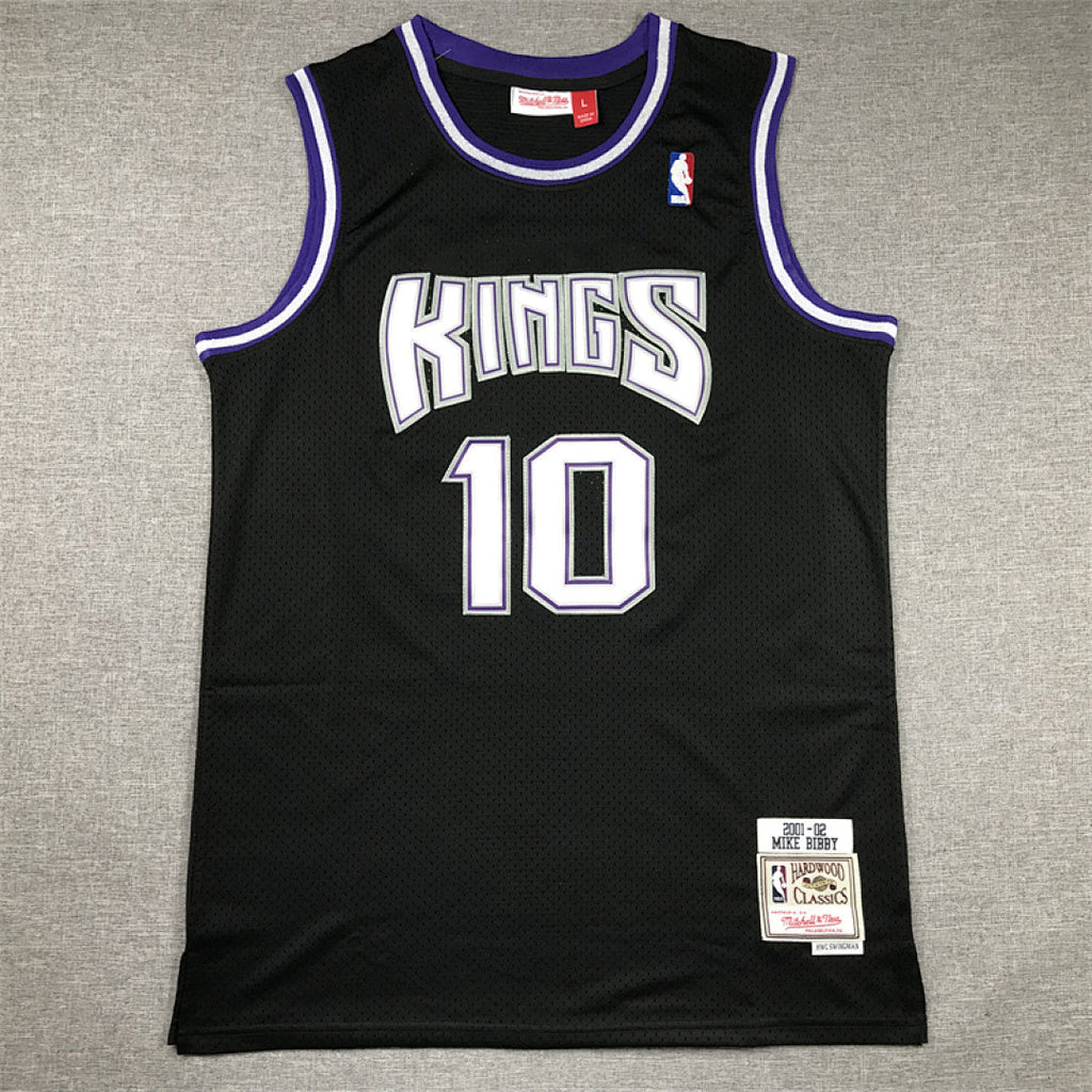 Mike Bibby #10 Sacramento Kings 2001-02 Throwback Embroidered Jersey