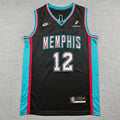 Ja Morant# 12 Memphis Grizzlies 2026 Black City Edition Swingman Embroidered Jersey