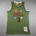Allen Iverson #3 Philadelphia 76ers 1996-97 Throwback  Embroidered Jersey