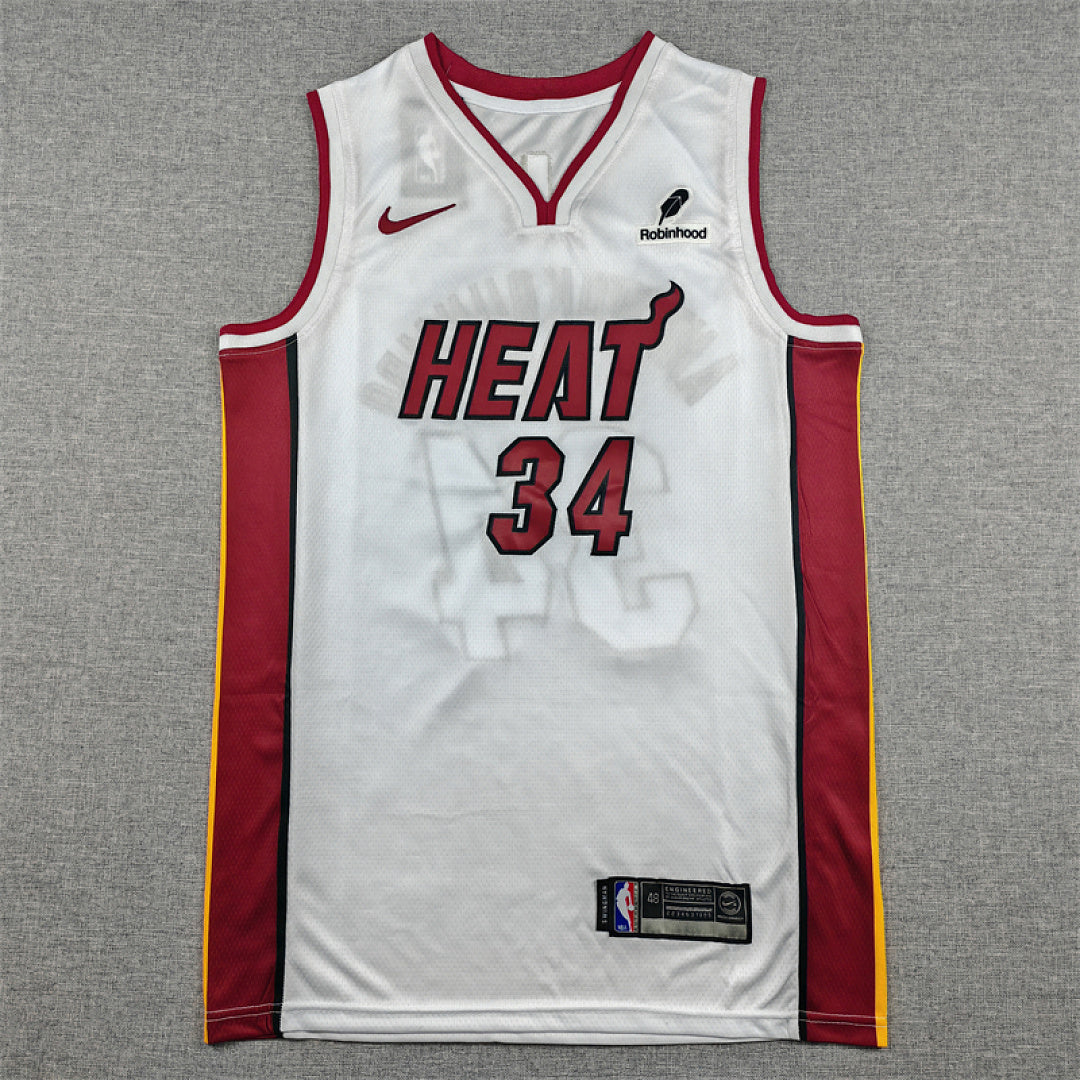 Miami Heat Giannis Antetokounmpo #34 White Jersey – Embroidered