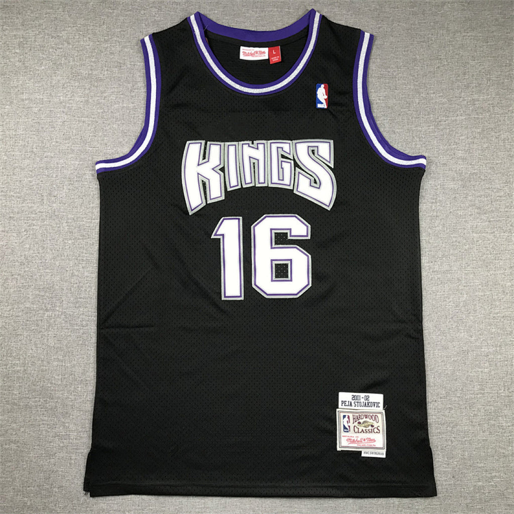 Predrag Stojaković'#16 Sacramento Kings 2001-02 Throwback Embroidered Jersey