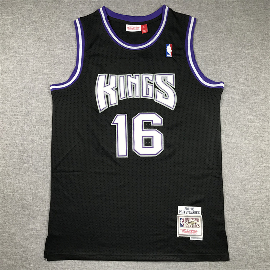Predrag Stojaković'#16 Sacramento Kings 2001-02 Throwback Embroidered Jersey