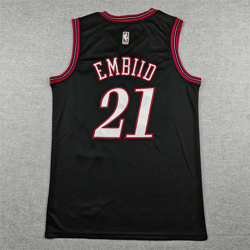 Joel Embiid #21 Philadelphia 76ers 2026 Black City Edition Swingman Embroidered Jersey