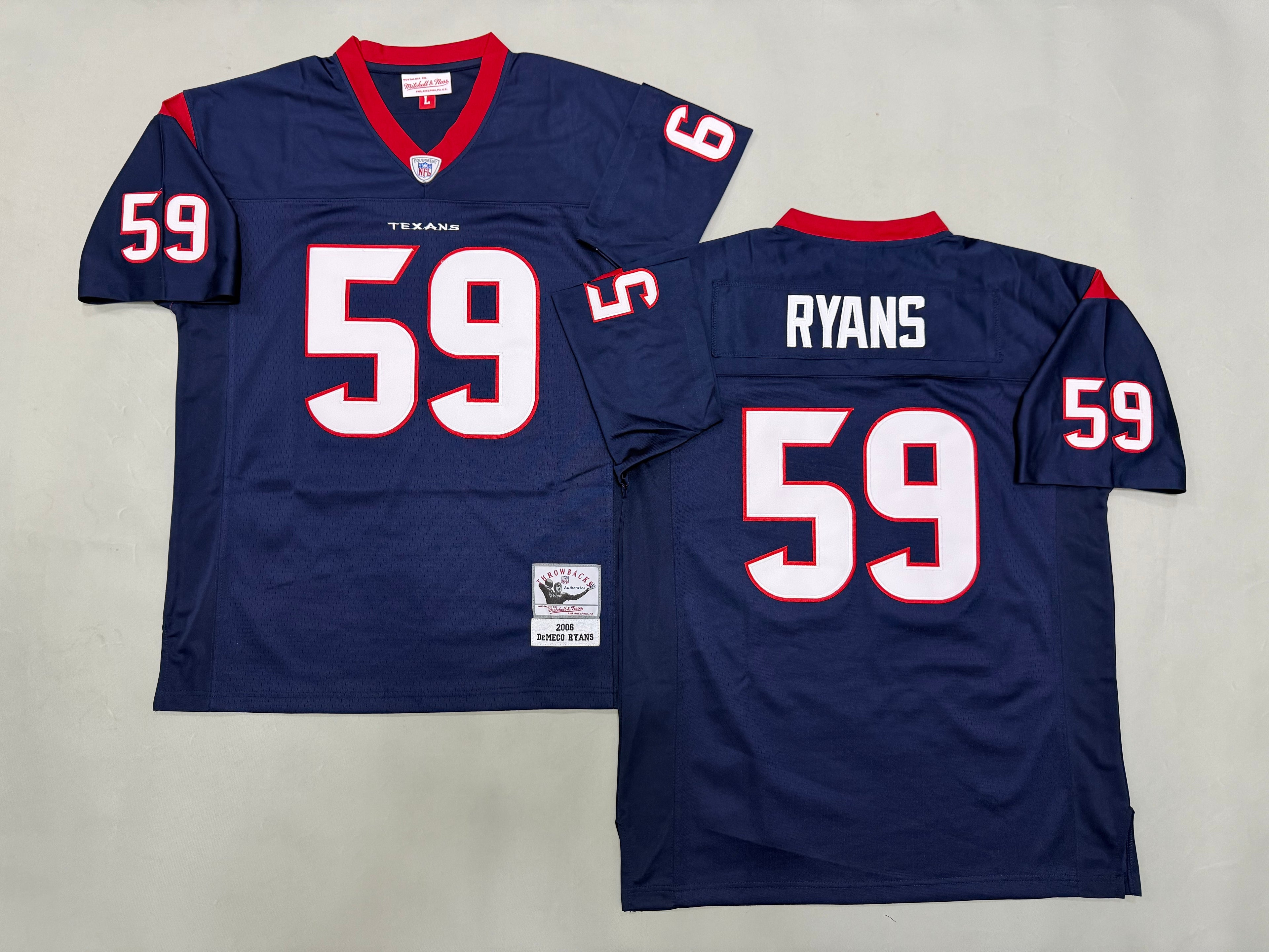 Mens DeMeco Ryans #59 Houston Texans Vintage Throwback Jersey