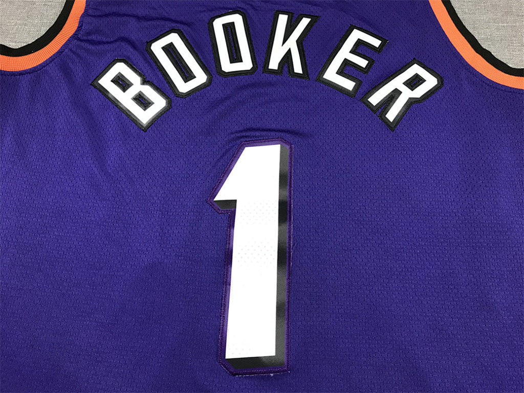 Devin Booker #1 Phoenix Suns Purple City Edition Swingman Embroidered Jersey