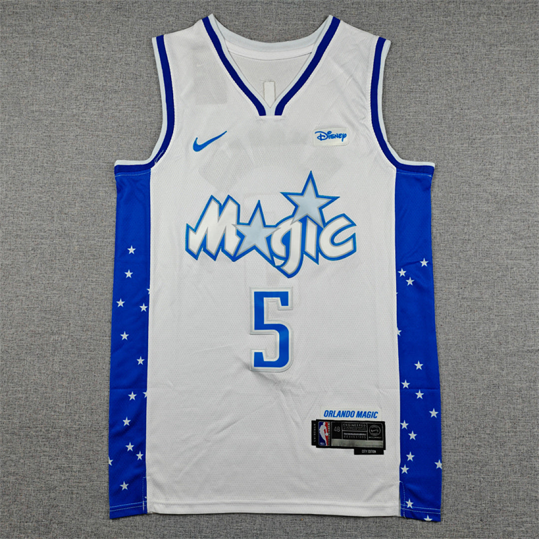 Paolo Napoleon James Banchero#5 Orlando Magic 2026 White City Edition Swingman Embroidered Jersey