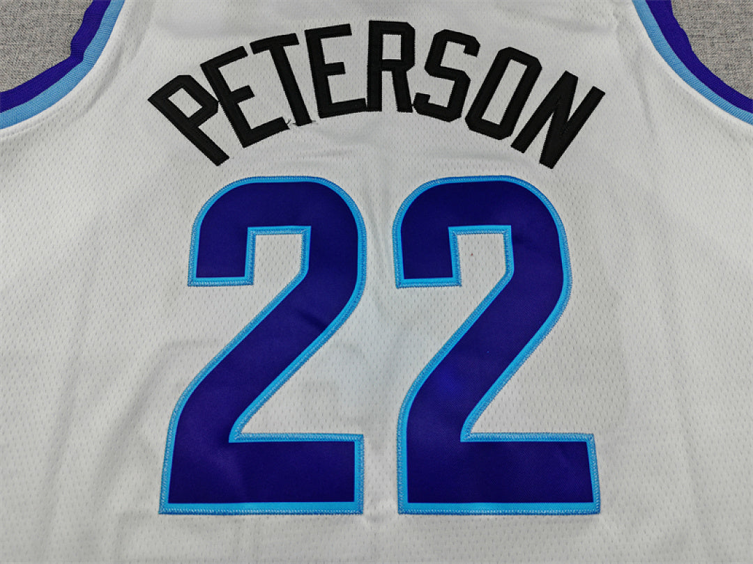 Utah Jazz Darryn Peterson #22 White Jersey – Embroidered