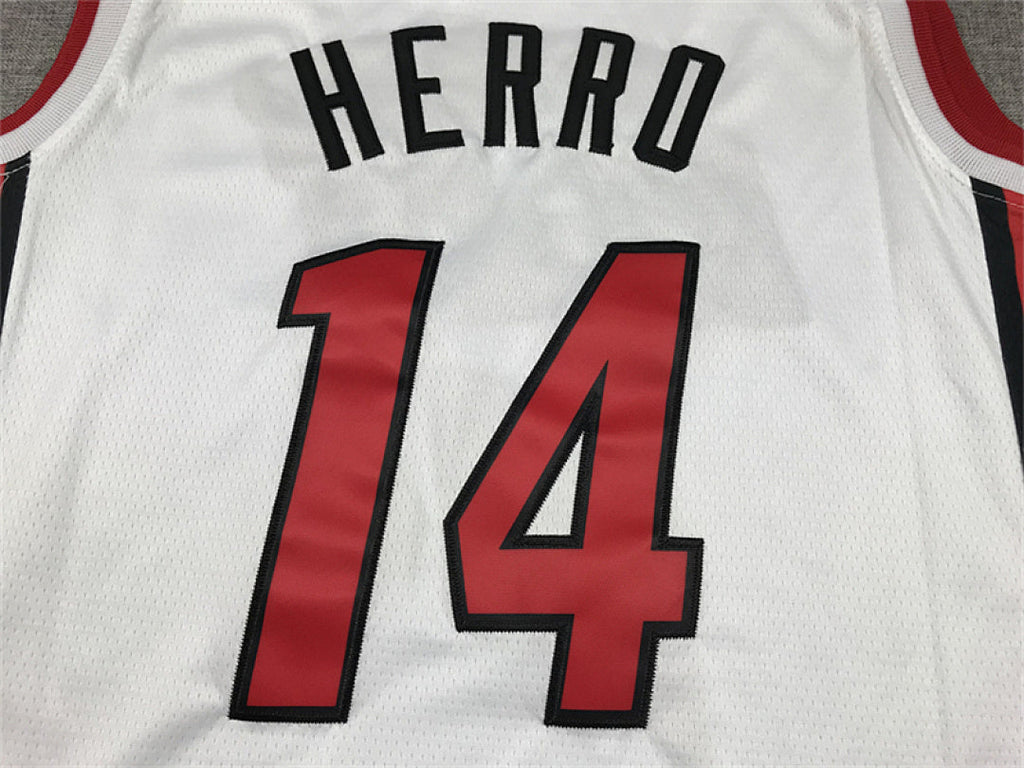 Tyler Herro# 14 Miami Heat White City Edition Swingman Embroidered Jersey