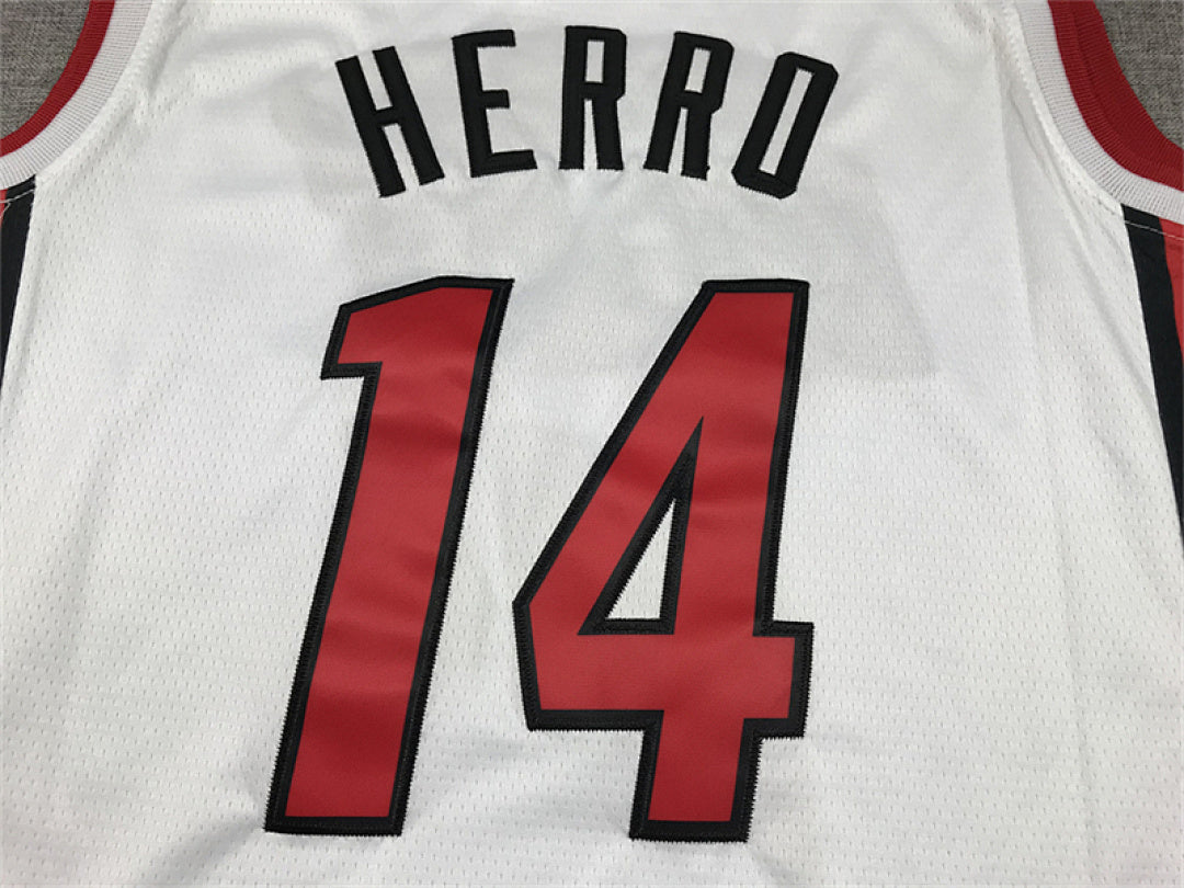 Tyler Herro# 14 Miami Heat White City Edition Swingman Embroidered Jersey