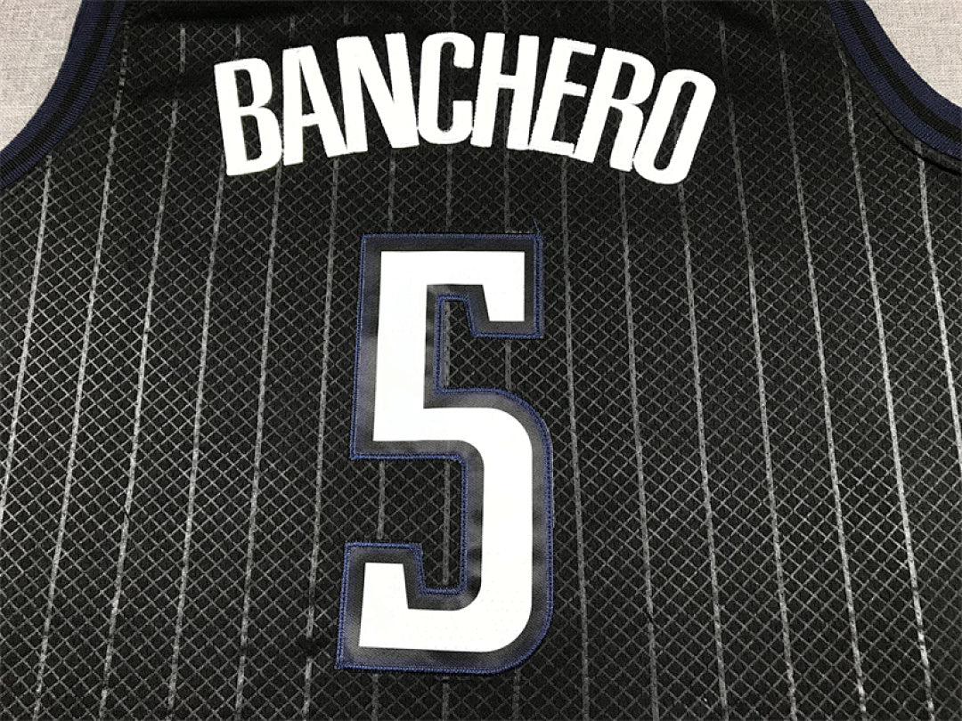 Paolo Banchero#5 Orlando Magic Black City Edition Swingman Embroidered Jersey